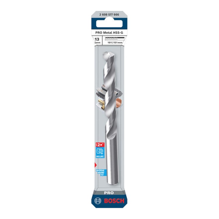 Bosch PRO Metaal HSS-G spiraalboor, 13 x 101 x 151 mm