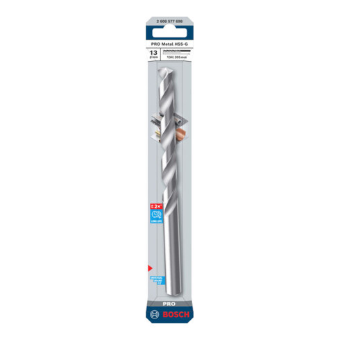 Bosch PRO Metaal HSS-G spiraalboor, 13 x 134 x 205 mm