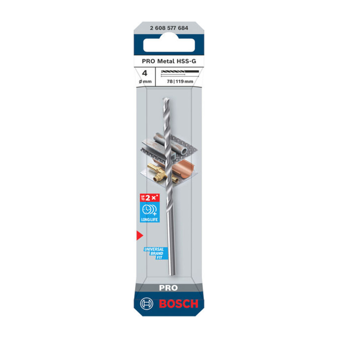 Bosch PRO Metaal HSS-G spiraalboor, 4 x 78 x 119 mm