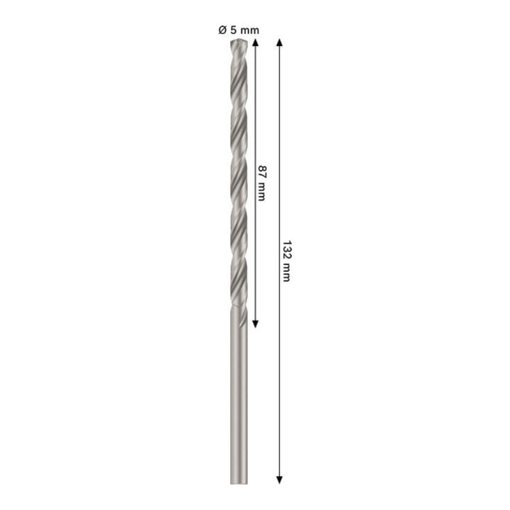 Bosch PRO Metaal HSS-G Spiraalboor, 5 x 87 x 132 mm