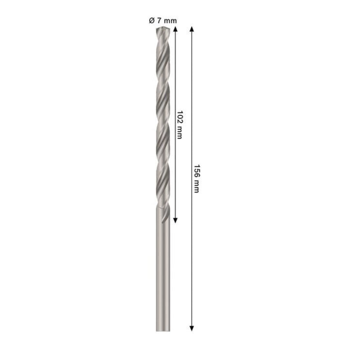 Bosch PRO Metaal HSS-G spiraalboor, 7 x 102 x 156 mm