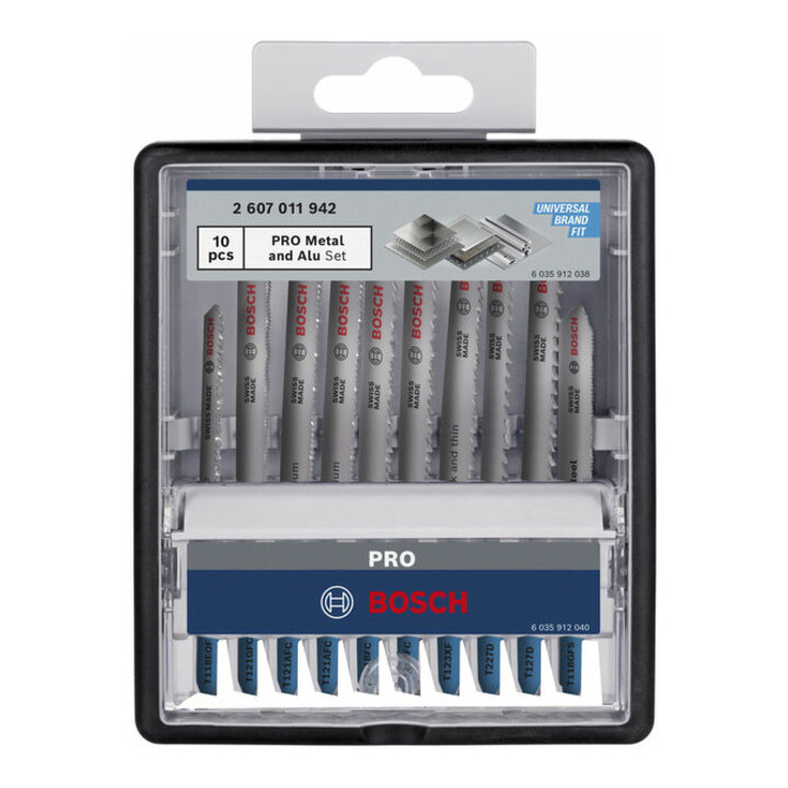 Bosch PRO Metal and Alu Stichsägeblatt Set, 92 mm, 10-tlg.