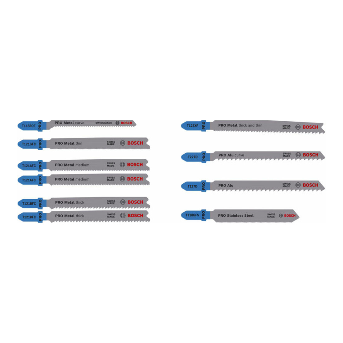 Bosch PRO Metal and Alu Stichsägeblatt Set, 92 mm, 10-tlg.