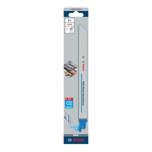 Bosch PRO Metal Demolition S1125VF Säbelsägeblatt, 1,25 x 19 x 225 mm, 2-tlg.