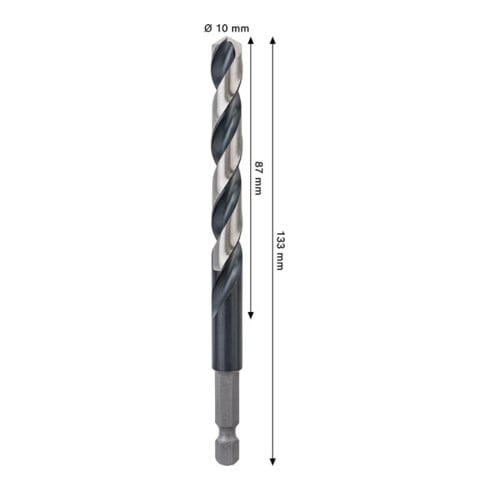 Bosch PRO Metal HSS-G Impact Spiralbohrer, 10 x 87 x 133 mm