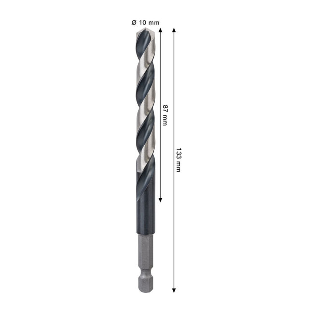 Bosch PRO Metal HSS-G Impact Spiralbohrer, 10 x 87 x 133 mm