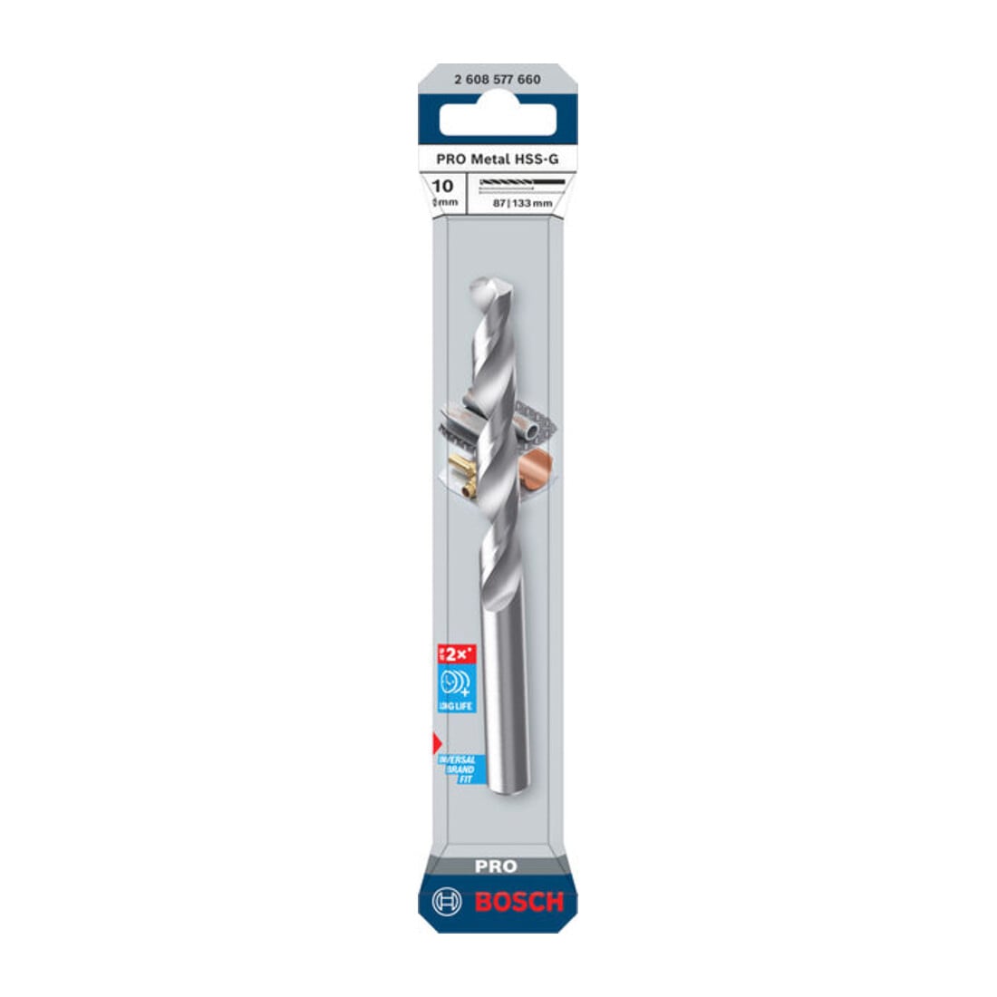 Bosch PRO Metal HSS-G Spiralbohrer, 10 x 87 x 133 mm