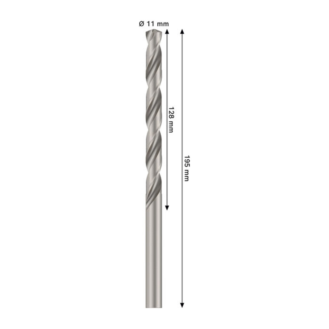 Bosch PRO Metal HSS-G Spiralbohrer, 11 x 128 x 195 mm