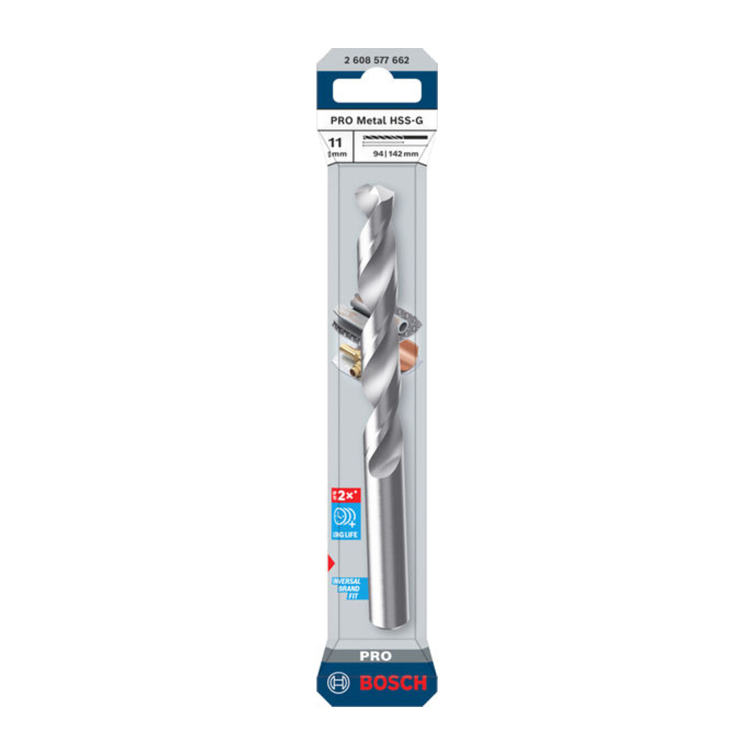 Bosch PRO Metal HSS-G Spiralbohrer, 11 x 94 x 142 mm