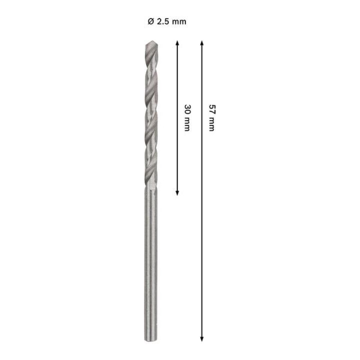 Bosch PRO Metal HSS-G Spiralbohrer, 2,5 x 30 x 57 mm