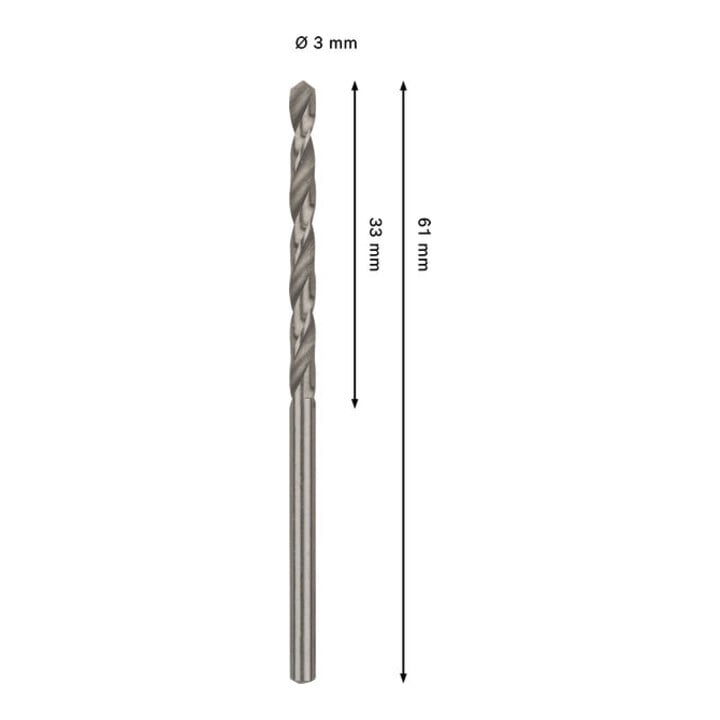 Bosch PRO Metal HSS-G Spiralbohrer, 3 x 33 x 61 mm