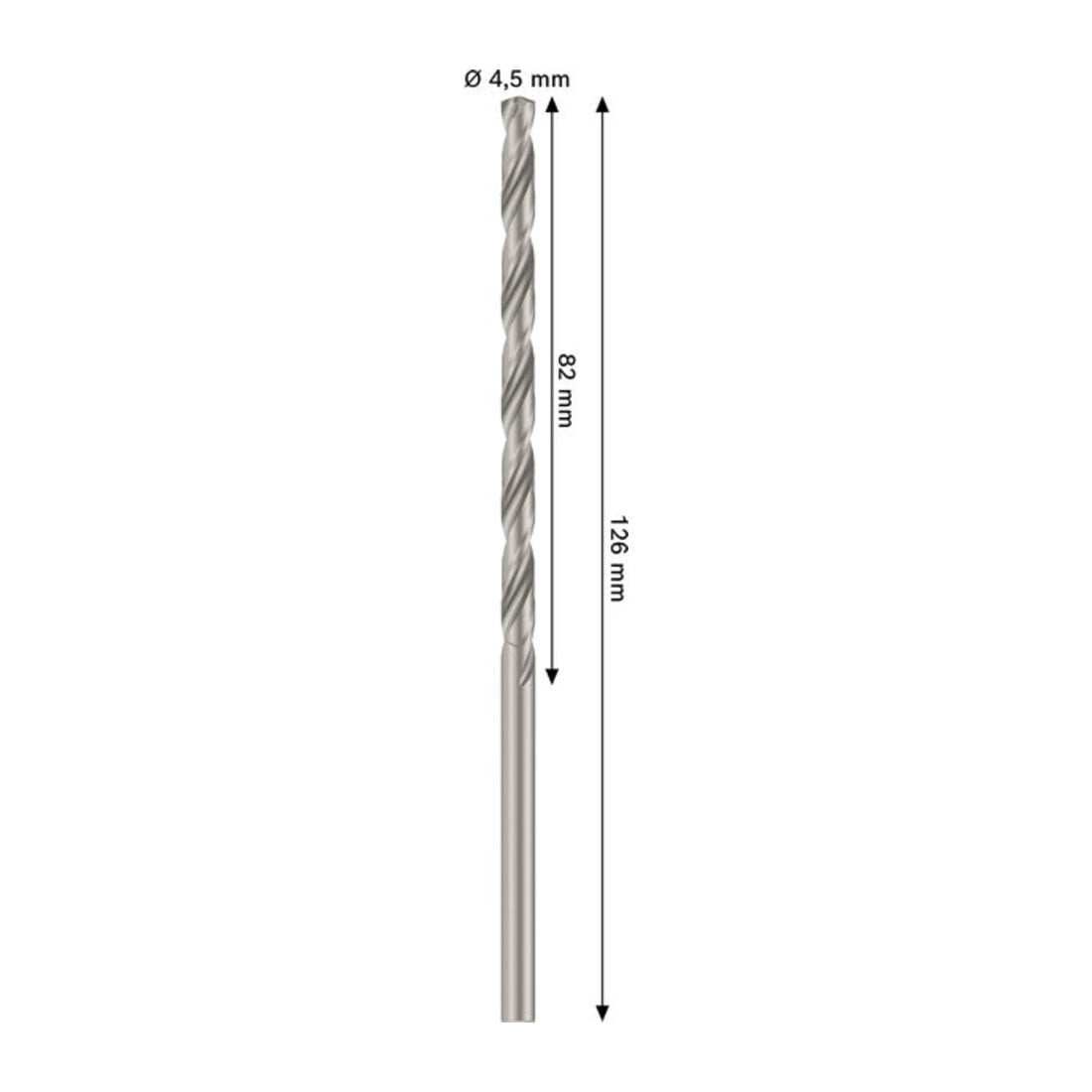 Bosch PRO Metal HSS-G Spiralbohrer, 4,5 x 82 x 126 mm