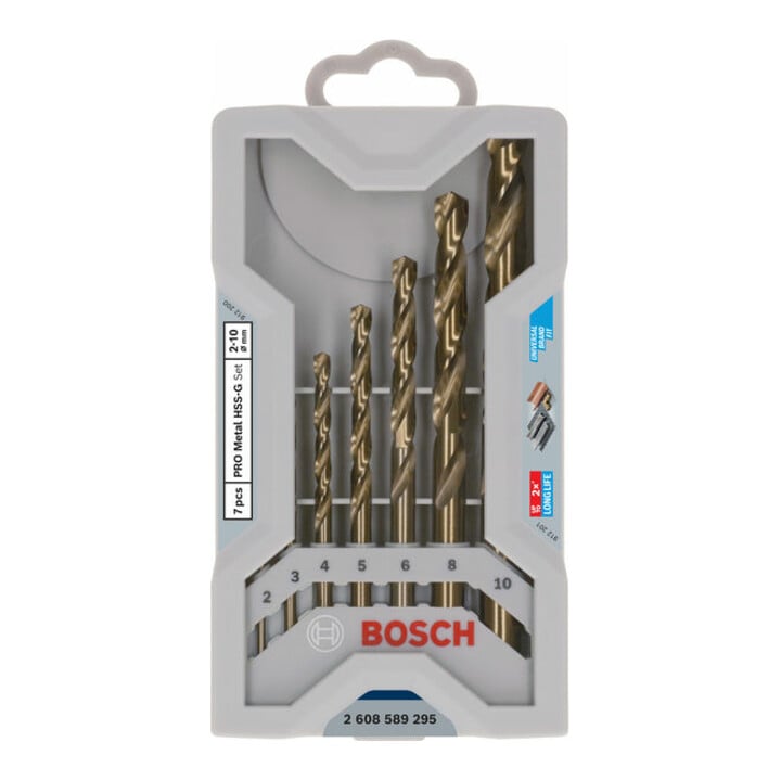 Bosch PRO Metal HSS-G Spiralbohrer Set, 7-tlg.