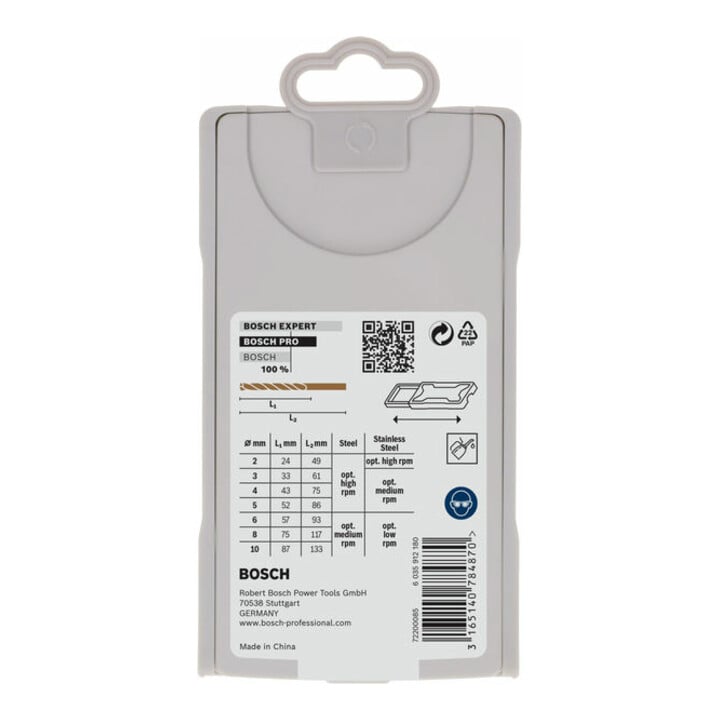 Bosch PRO Metal HSS-G Spiralbohrer Set, 7-tlg.