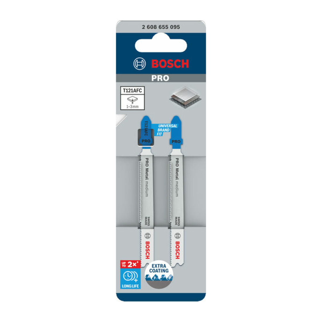 Bosch PRO Metal medium T121AFC Stichsägeblatt, 92 mm, 2-tlg.