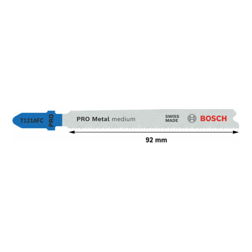 Bosch PRO Metal medium T121AFC Stichsägeblatt, 92 mm, 2-tlg.