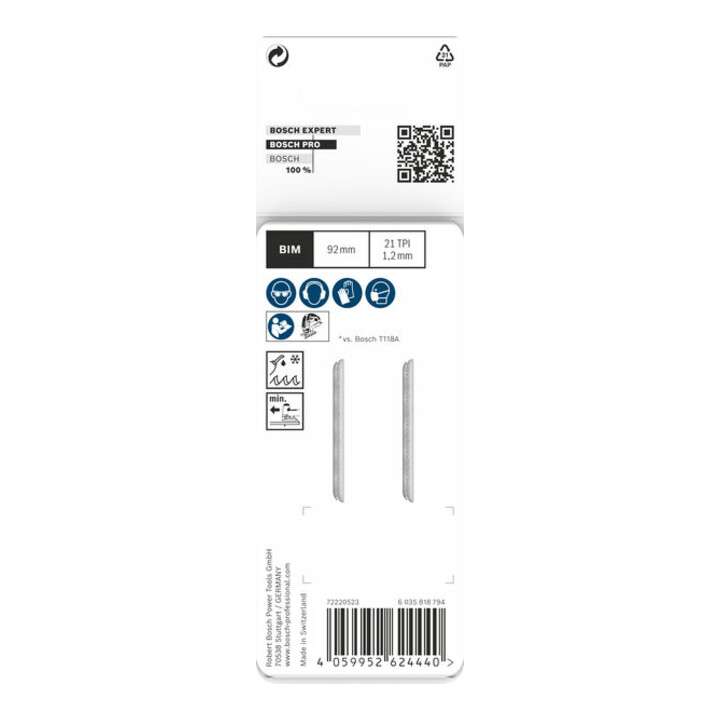 Bosch PRO Metal medium T121AFC Stichsägeblatt, 92 mm, 2-tlg.