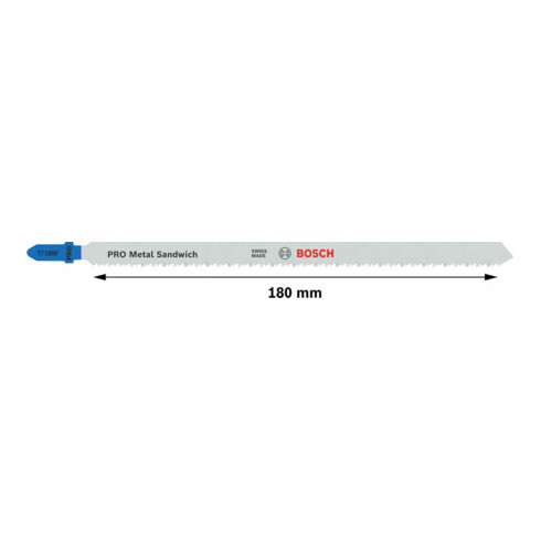 Bosch PRO Metal Sandwich T718BF Stichsägeblatt, 180 mm, 5-tlg.