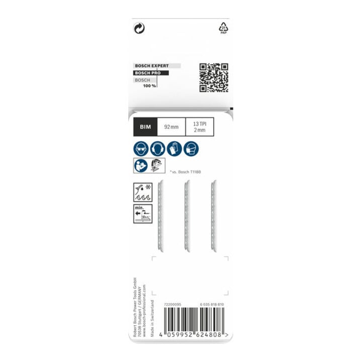 Bosch PRO Metal thick T121BFC Stichsägeblatt, 92 mm, 3-tlg.