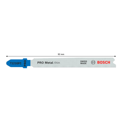 Bosch PRO Metal thin T121GFC Stichsägeblatt, 92 mm, 2-tlg.