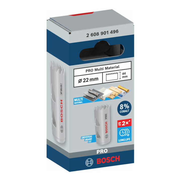 Bosch PRO Multi Material Lochsäge, 22 mm, mit Gewinde