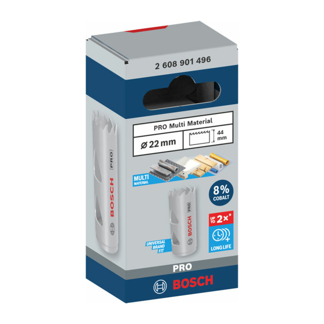 Bosch PRO Multi Material Lochsäge, 22 mm, mit Gewinde