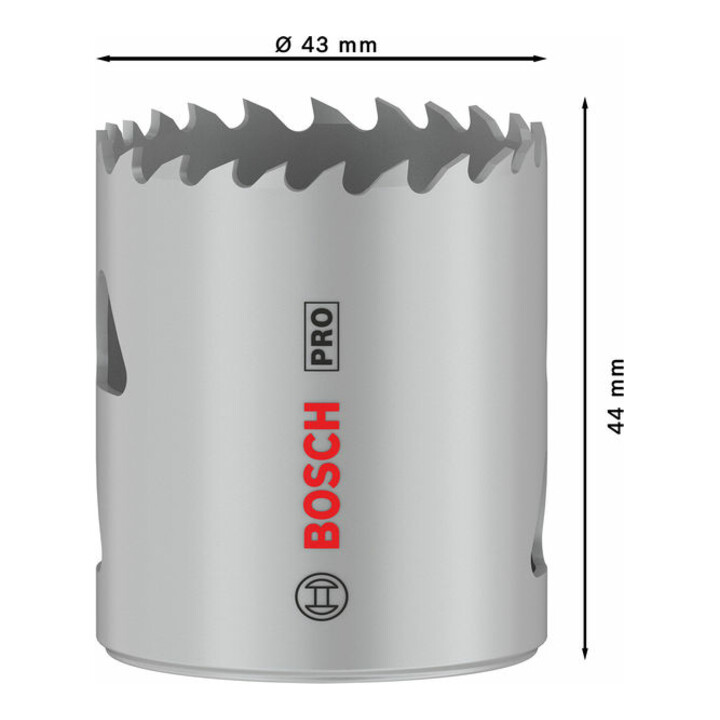 Bosch PRO Multi Material Lochsäge, 43 mm, mit Gewinde