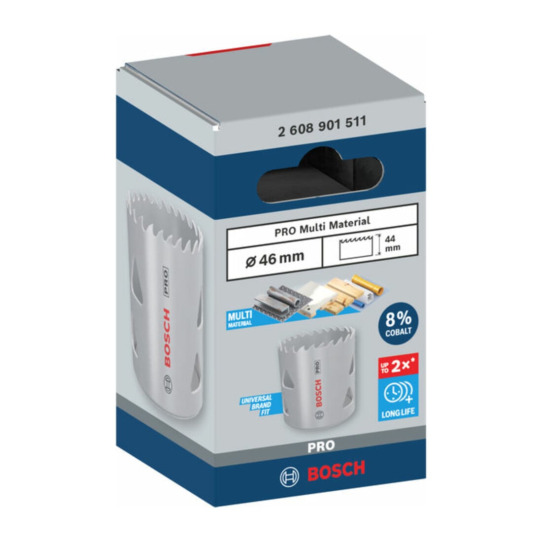 Bosch PRO Multi Material Lochsäge, 46 mm, mit Gewinde