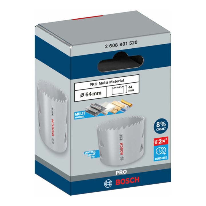 Bosch PRO Multi Material Lochsäge, 64 mm, mit Gewinde