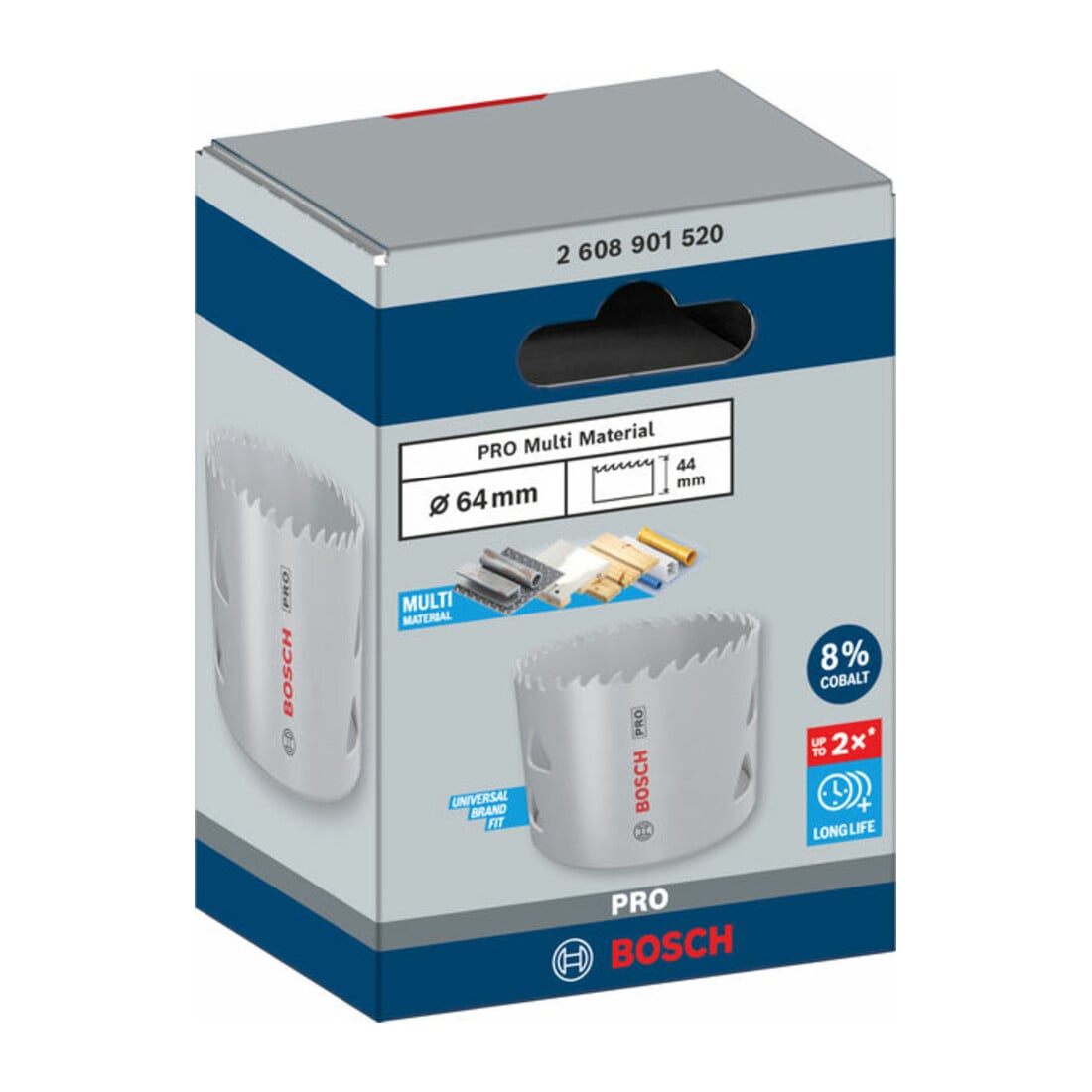 Bosch PRO Multi Material Lochsäge, 64 mm, mit Gewinde