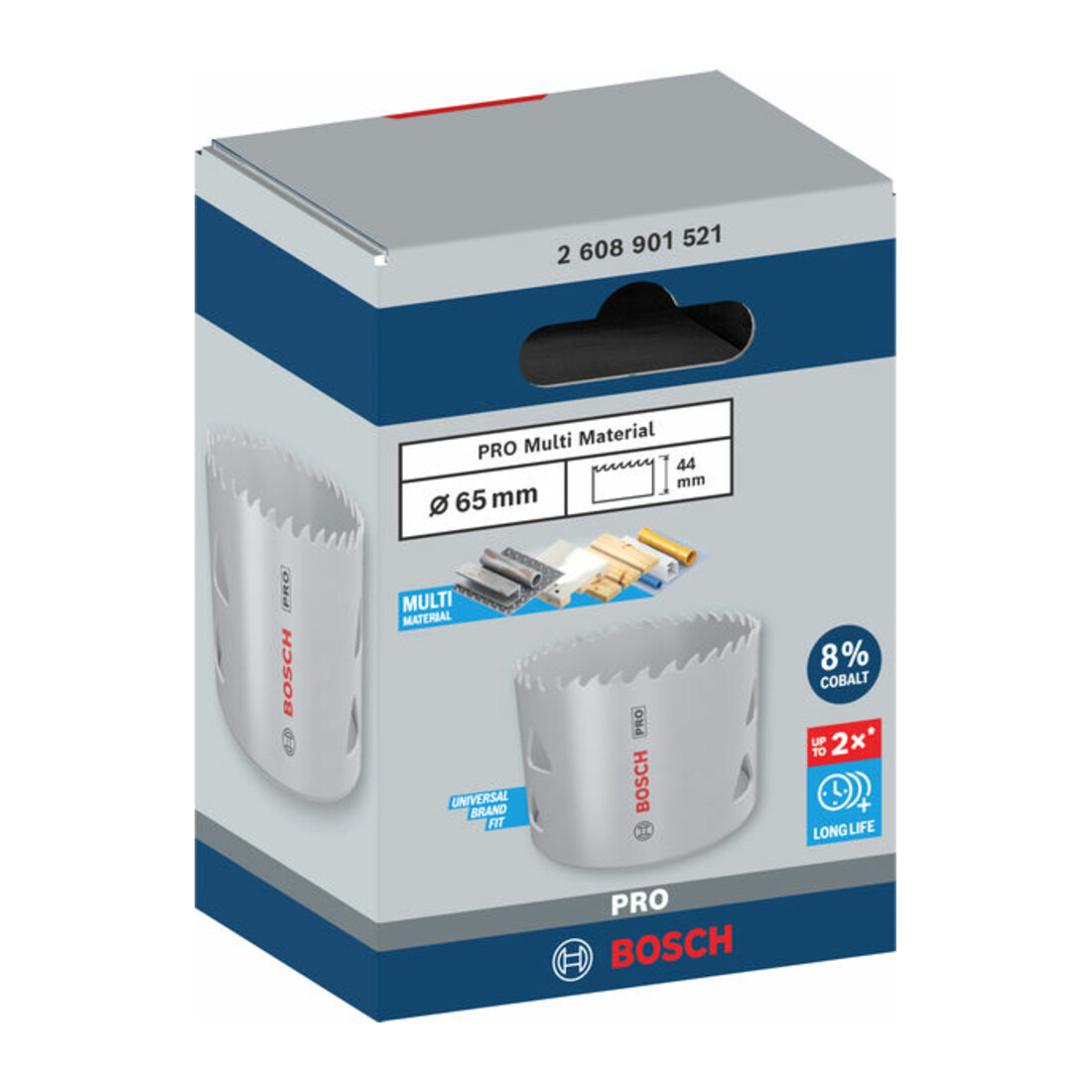 Bosch PRO Multi Material Lochsäge, 65 mm, mit Gewinde