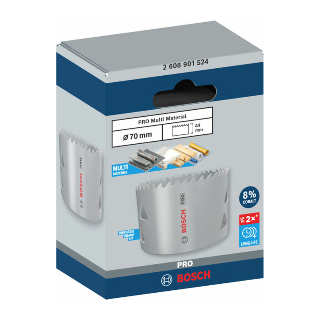 Bosch PRO Multi Material Lochsäge, 70 mm, mit Gewinde