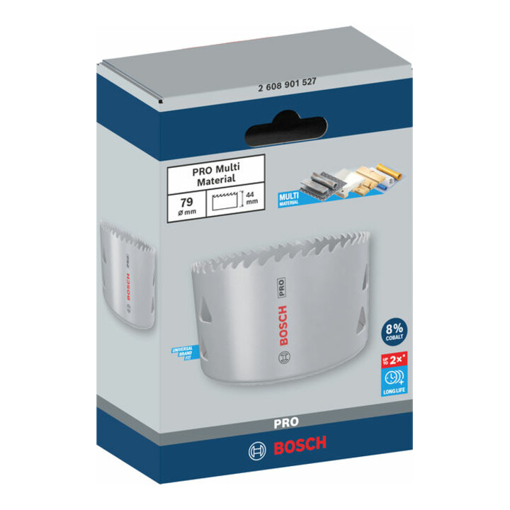 Bosch PRO Multi Material Lochsäge, 79 mm, mit Gewinde
