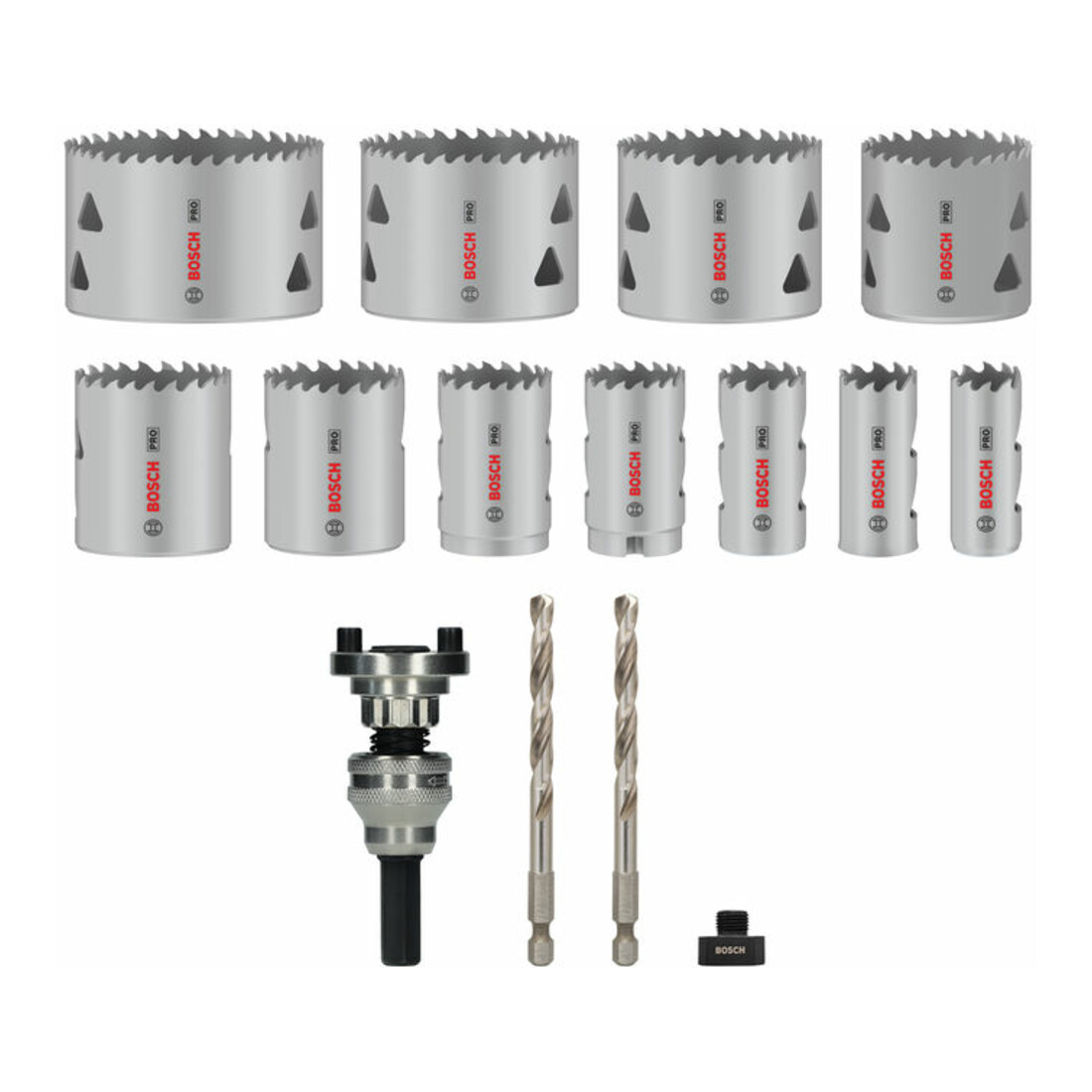 Bosch PRO Multi Material Lochsäge Q-Lock Aufsteckhalter-SeT, 15-tlg.