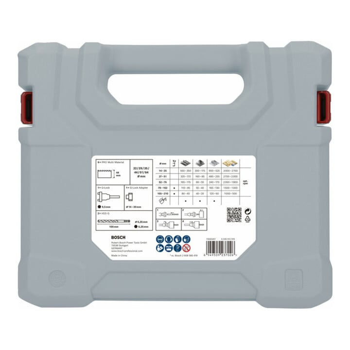 Bosch PRO Multi Material Lochsäge Q-Lock Halter-Set, 10-tlg.