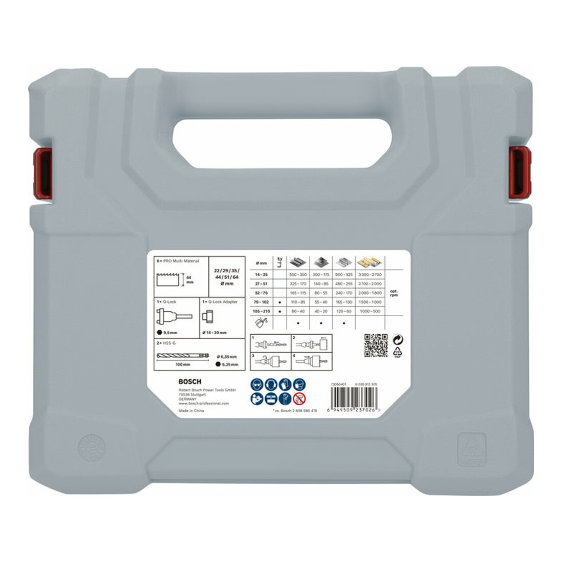 Bosch PRO Multi Material Lochsäge Q-Lock Halter-Set, 10-tlg.