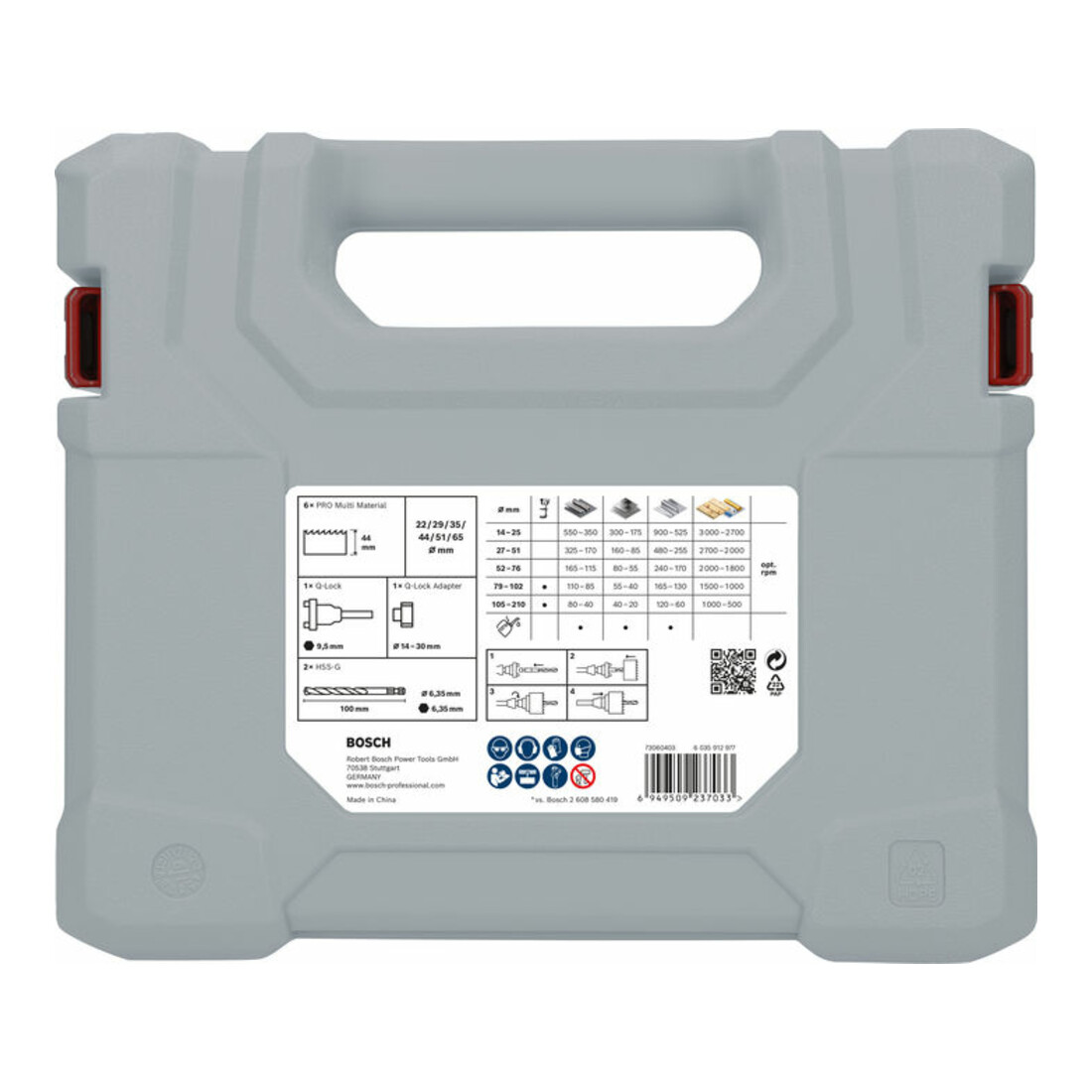Bosch PRO Multi Material Lochsäge Q-Lock Halter-Set, 10-tlg.