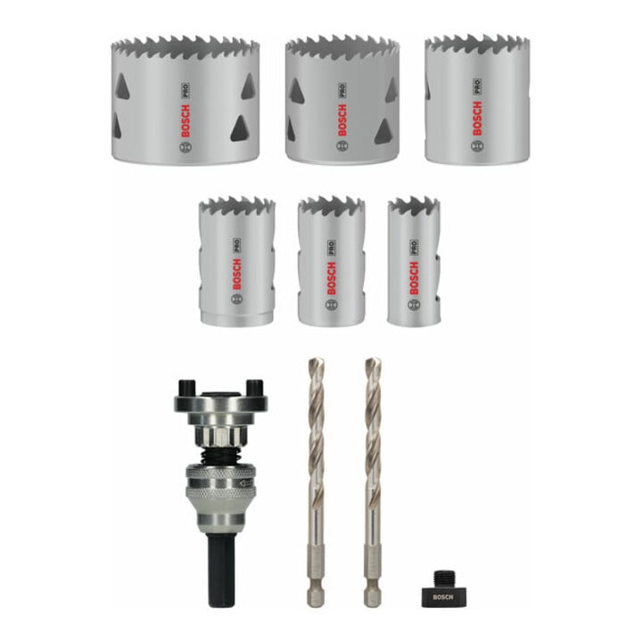 Bosch PRO Multi Material Lochsäge Q-Lock Halter-Set, 10-tlg.