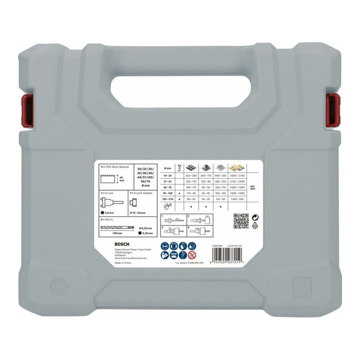 Bosch PRO Multi Material Lochsäge Q-Lock Halter-Set, 15-tlg.