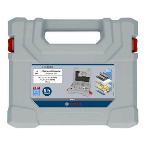 Bosch PRO Multi Material Lochsäge Q-Lock Halter-Set, 15-tlg.