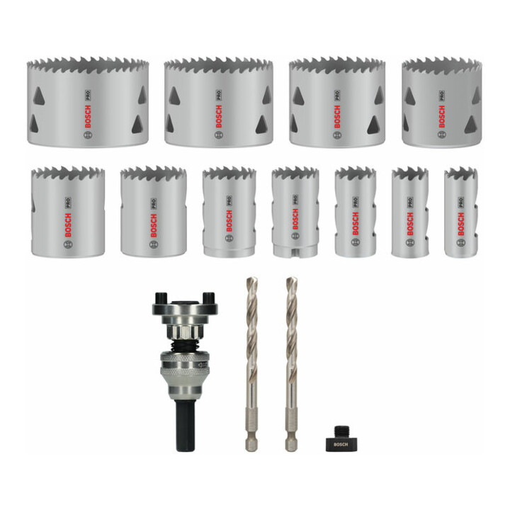 Bosch PRO Multi Material Lochsäge Q-Lock Halter-Set, 15-tlg.