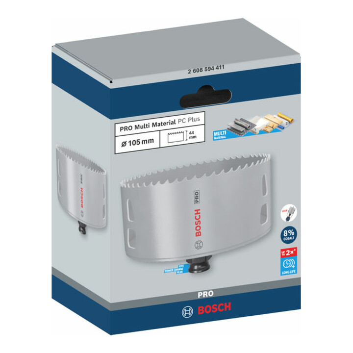Bosch PRO Multi Material PC Plus Lochsäge, 105 mm