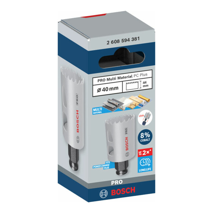 Bosch PRO Multi Material PC Plus Lochsäge, 40 mm