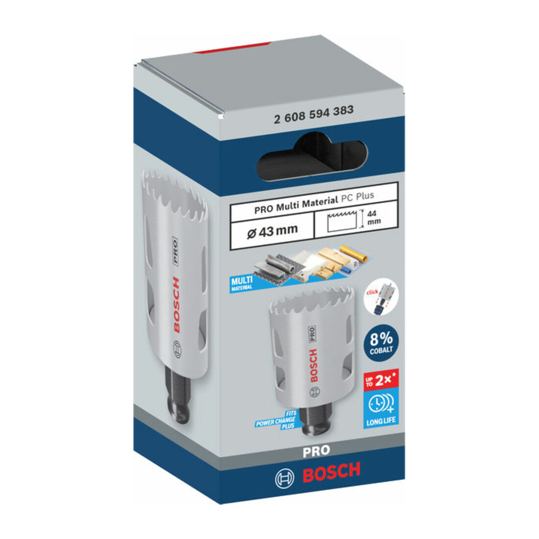 Bosch PRO Multi Material PC Plus Lochsäge, 43 mm