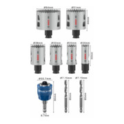 Bosch PRO Multi Material PC Plus Lochsägen-Set, 20, 25, 64 mm, 9-tlg.-5