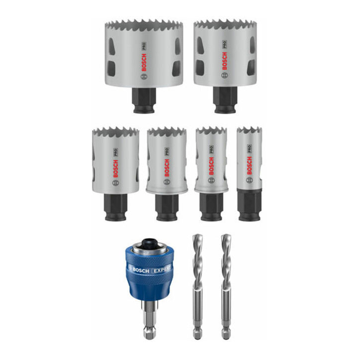 Bosch PRO Multi Material PC Plus Lochsägen-Set, 20, 25, 64 mm, 9-tlg.