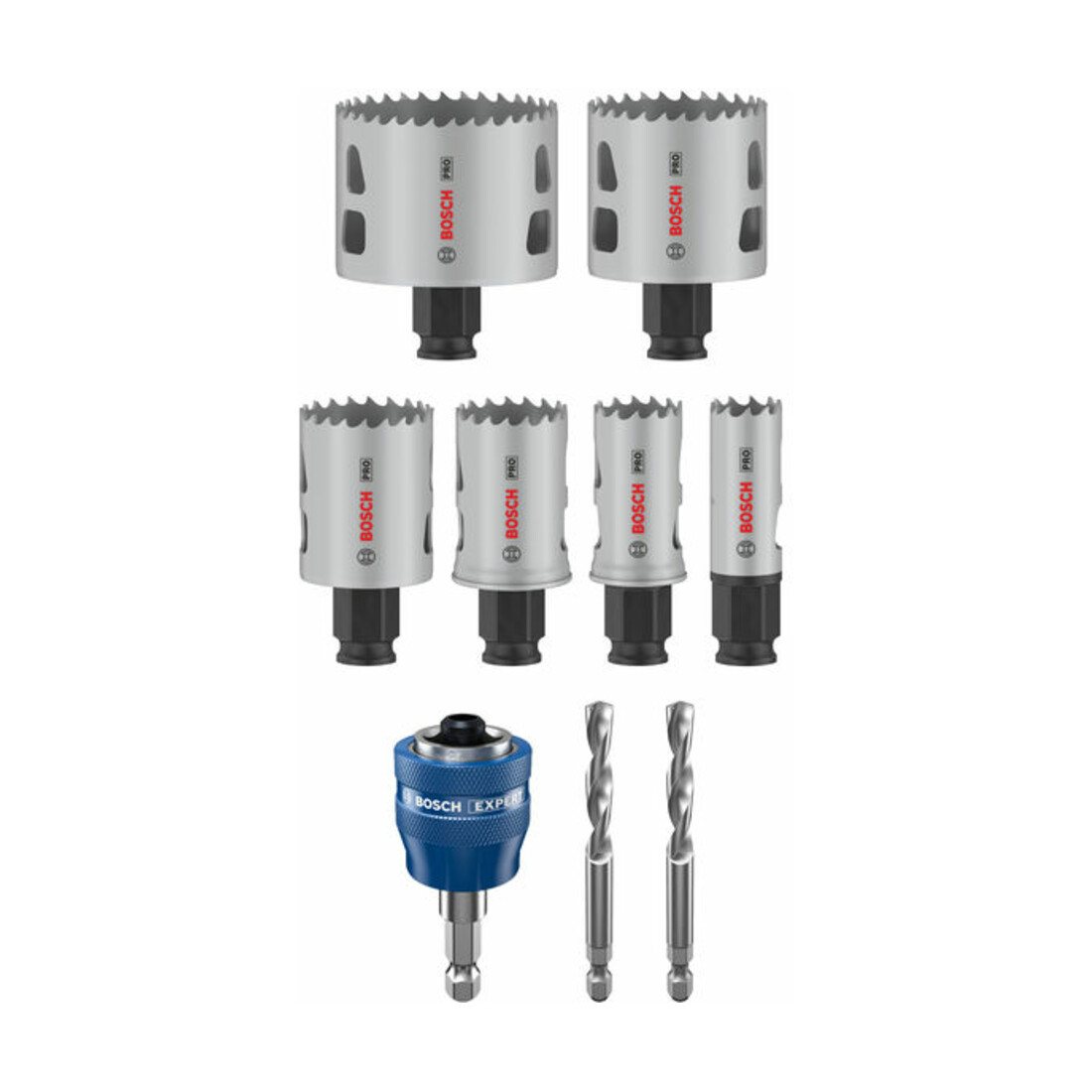 Bosch PRO Multi Material PC Plus Lochsägen-Set, 20, 25, 64 mm, 9-tlg.