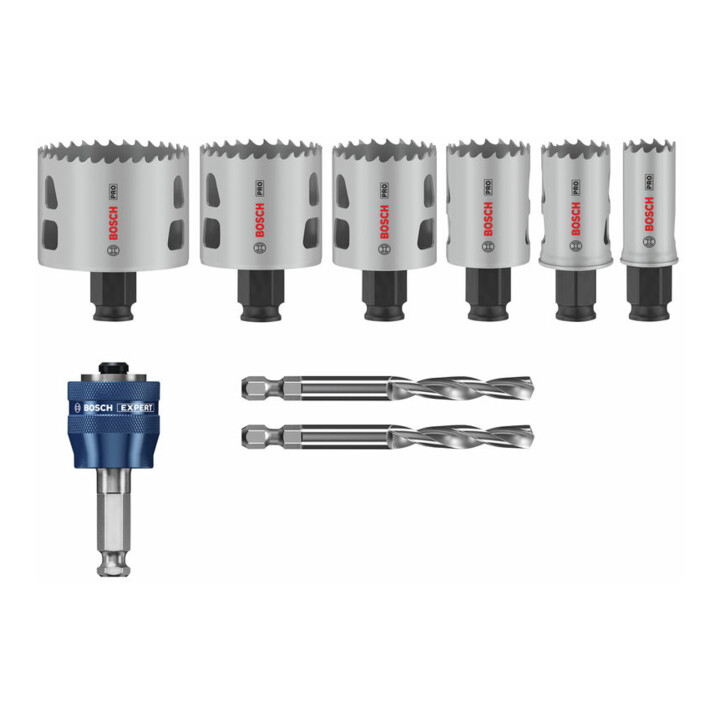 Bosch PRO Multi Material PC Plus Lochsägen-Set, 20, 44, 64 mm, 9-tlg.