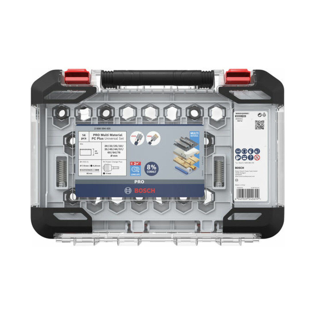 Bosch PRO Multi Material PC Plus Lochsägen-Set, 20, 64, 76 mm, 14-tlg.