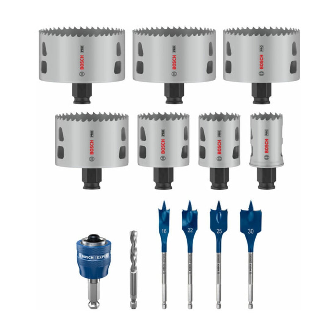 Bosch PRO Multi Material PC Plus Lochsägen Set, 22-86 mm, 13-tlg.